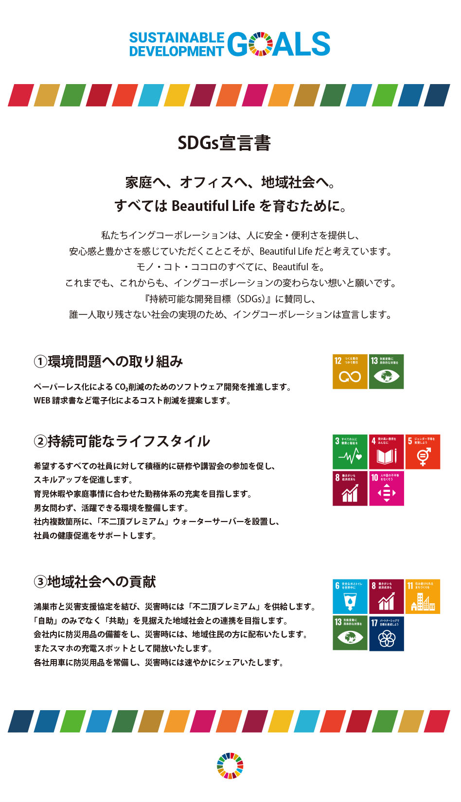 SDGs宣言書